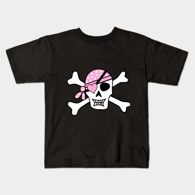 pirate skull Kids T-Shirt by momo1978